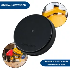 Tampa Plastica Fechada para Betoneira 400 L Menegotti