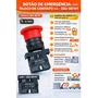 Botão de Emergência Vermelho TEC100 para Guincho e Talha