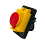 INTERRUPTOR DE FASE UNICA DE "APERTAR", FUNCAO - "ESQUERDA/DIREITA/ABRIR/BAIXO/EMERGENCIA", COM COMPONENTES ELETRICOS PA