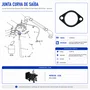 Junta Curva Saída Escape 13196410 P/ Motor BD 52.0cv Branco