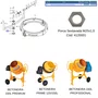 Porca Sextavada M25 Rosca Esquerda para Betoneiras Menegotti
